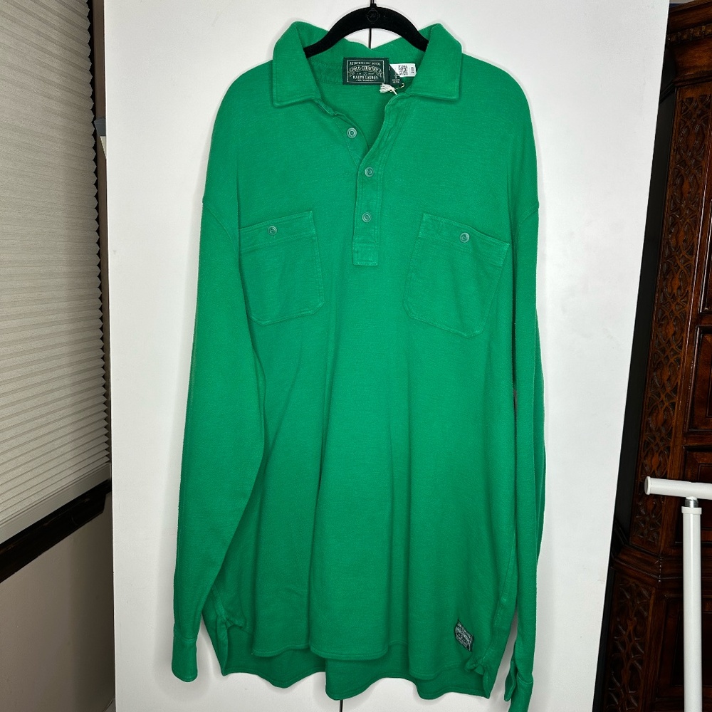 Ralph Lauren Polo Country Shirt Mens Sz XXL Green Moleskin Workshirt NEW